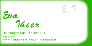 eva thier business card